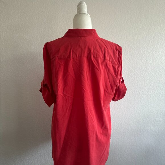 NWT Chico’s Silky Soft Camp Button-Down Shirt Size: 2 (12/14) - Picture 5 of 9